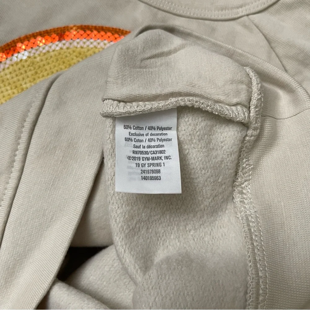 Gymboree Cream‎ and Yellow Sequin Smiley Face Sweatshirt
